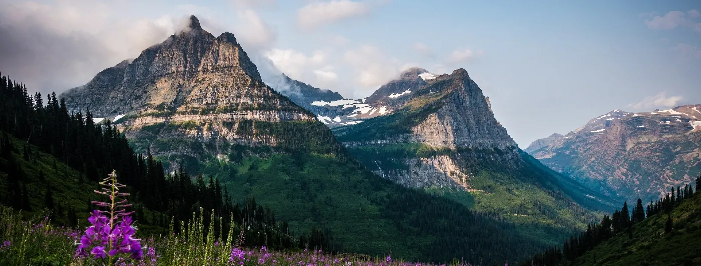 Glacier National Park and the Flathead Valley landscape in northwest Montana