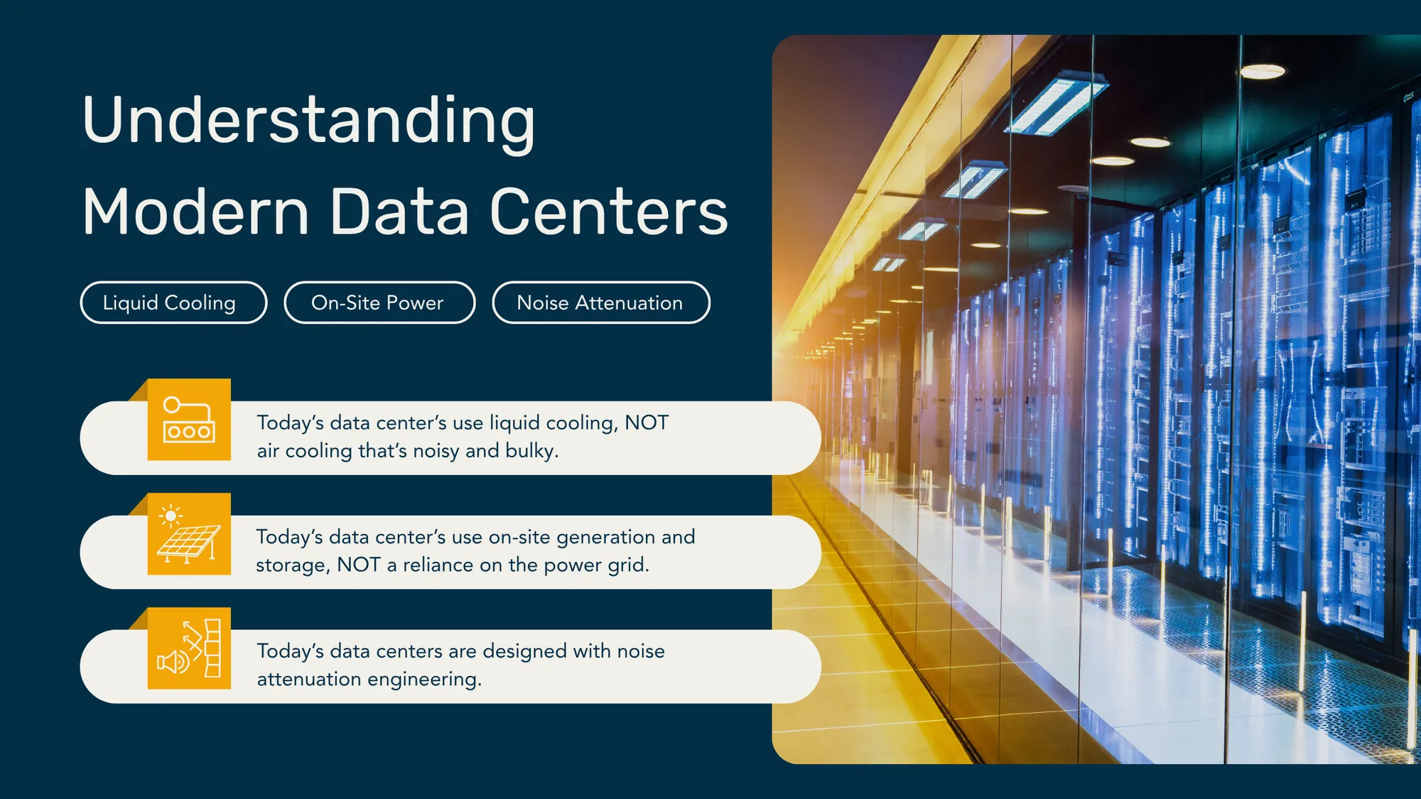 Today's data centers aren't the same as the traditional data center from year's ago.